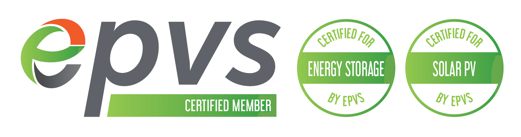 EPVS Certified Member, certified for Energy Storage and Solar PV accreditation logo